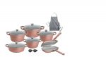 خرید سرویس پخت و پز 15 پارچه ام جی اس مدل D آلمانی رنگ رزگلد