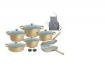 خرید سرویس پخت و پز 15 پارچه ام جی اس مدل D آلمانی رنگ طلایی
