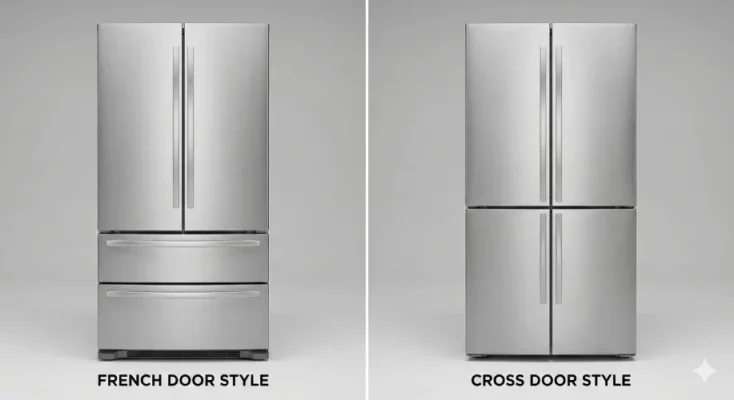 طراحی یخچال ساید بای ساید چهار درب